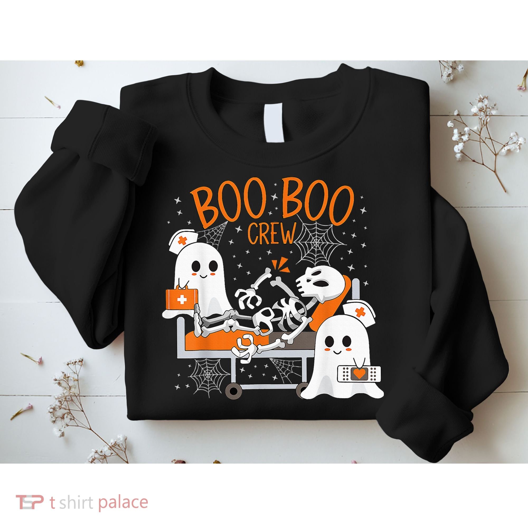 Cool Boo Boo Crew Ghost Doctor Paramedic Nurse Halloween Sweatshirt