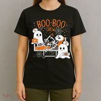 Cool Boo Boo Crew Ghost Doctor Paramedic Nurse Halloween T-Shirt thumb 4