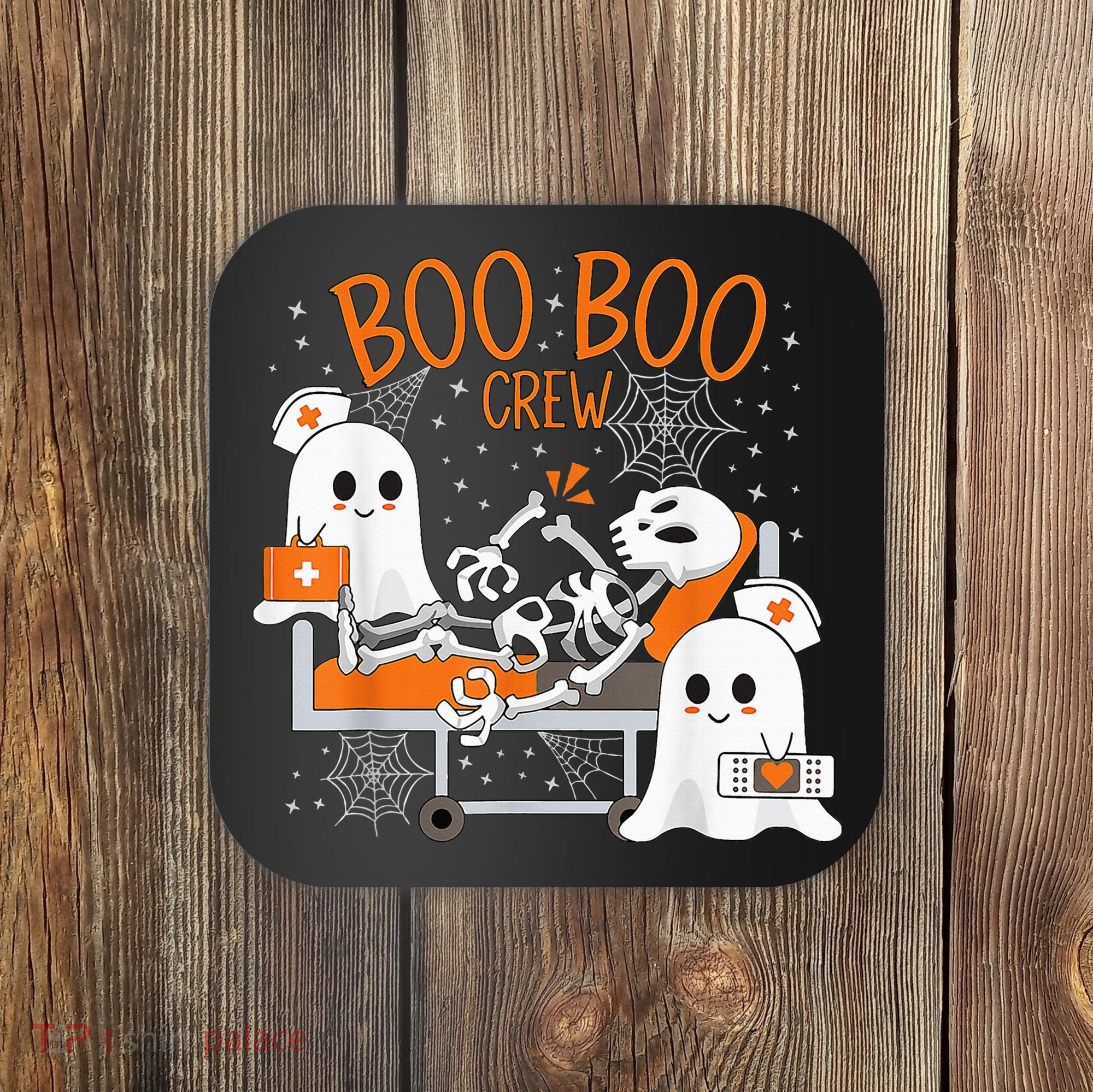 Cool Boo Boo Crew Ghost Doctor Paramedic Nurse Halloween Coaster