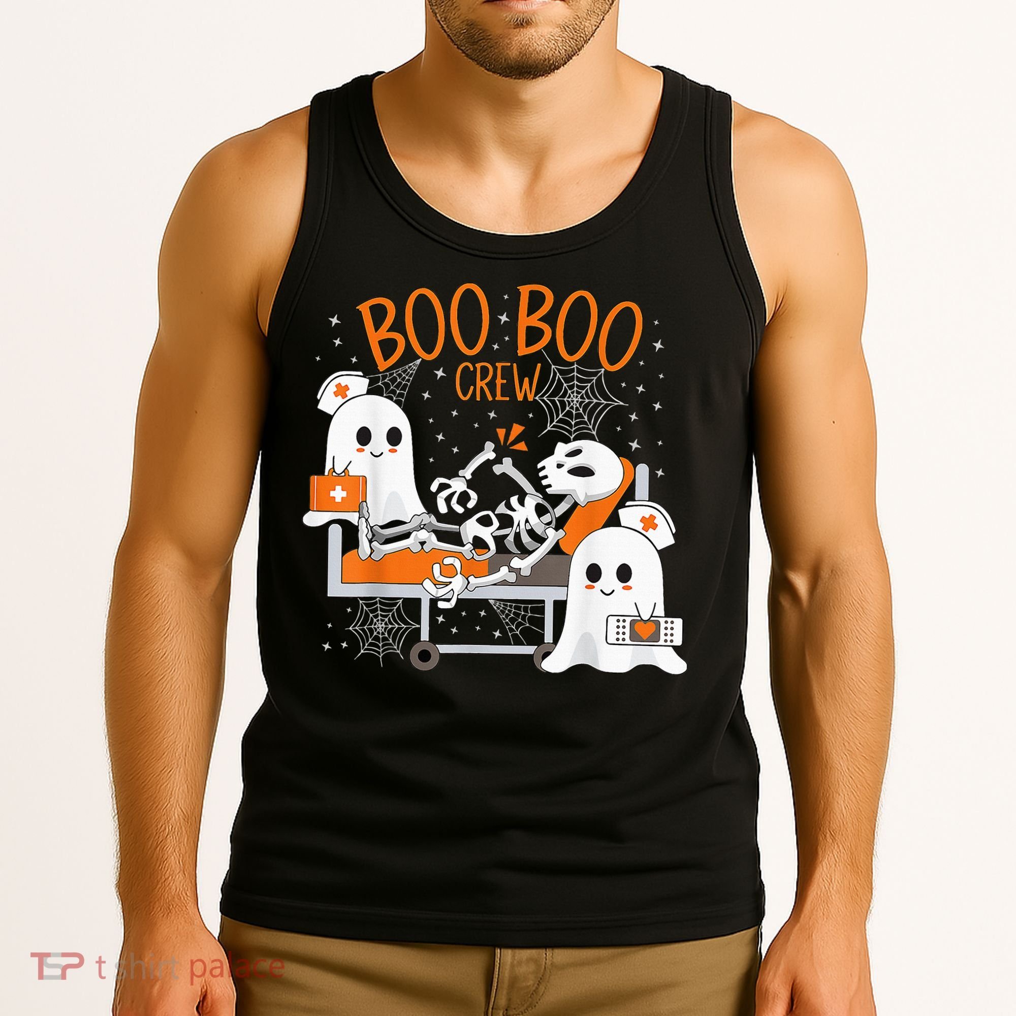 Cool Boo Boo Crew Ghost Doctor Paramedic Nurse Halloween Tank Top