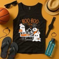 Cool Boo Boo Crew Ghost Doctor Paramedic Nurse Halloween Tank Top thumb 4