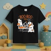 Cool Boo Boo Crew Ghost Doctor Paramedic Nurse Halloween Toddler T-Shirt thumb 3