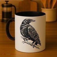 Crow Black Bird Coffee Mug thumb 4