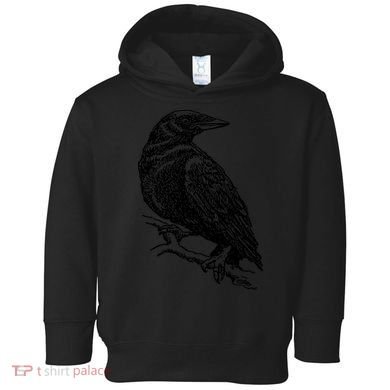 Crow Black Bird Toddler Hoodie