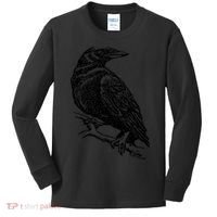 Crow Black Bird Kids Long Sleeve Shirt thumb 0