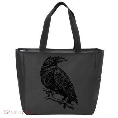 Crow Black Bird Tote Bag