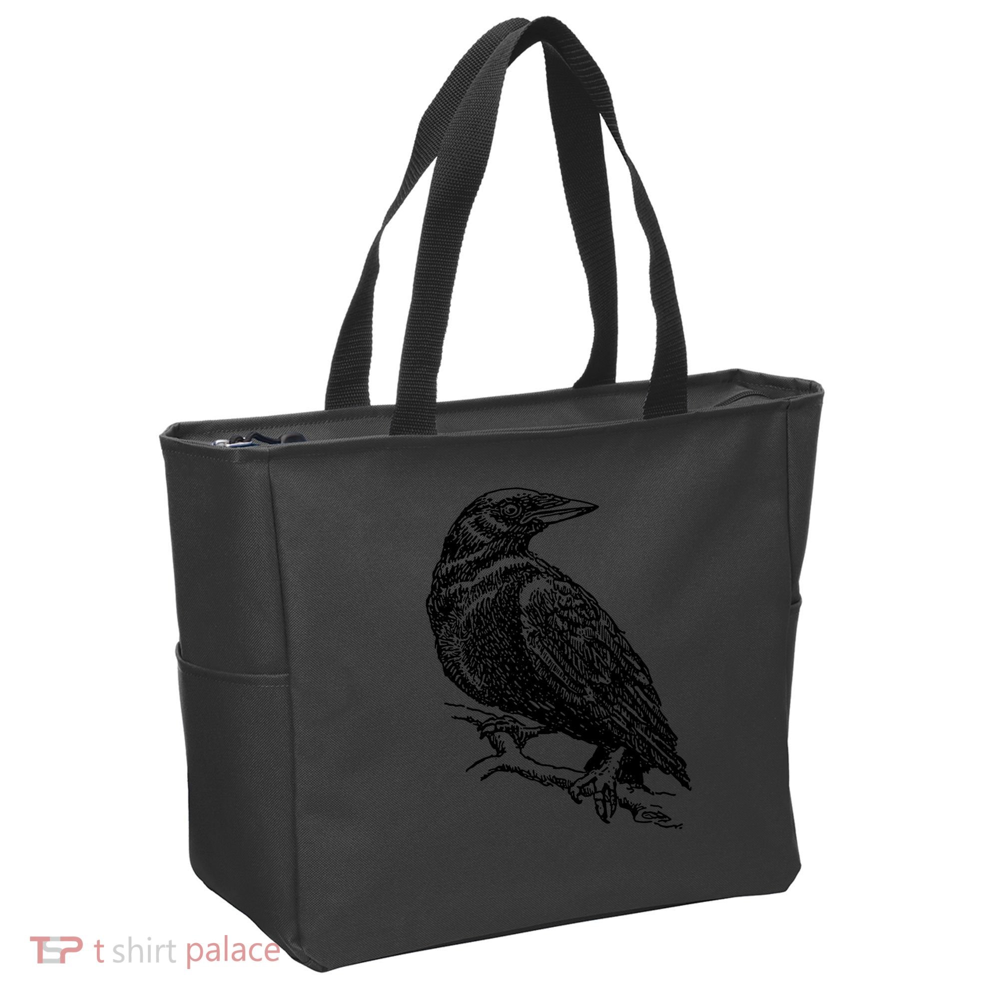 Crow Black Bird Tote Bag