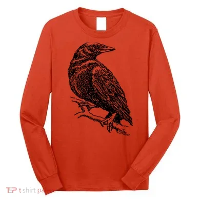 Crow Black Bird Long Sleeve Shirt