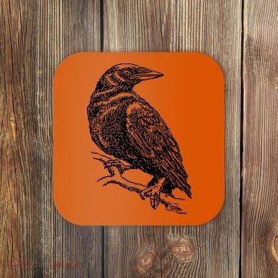 Crow Black Bird Coaster