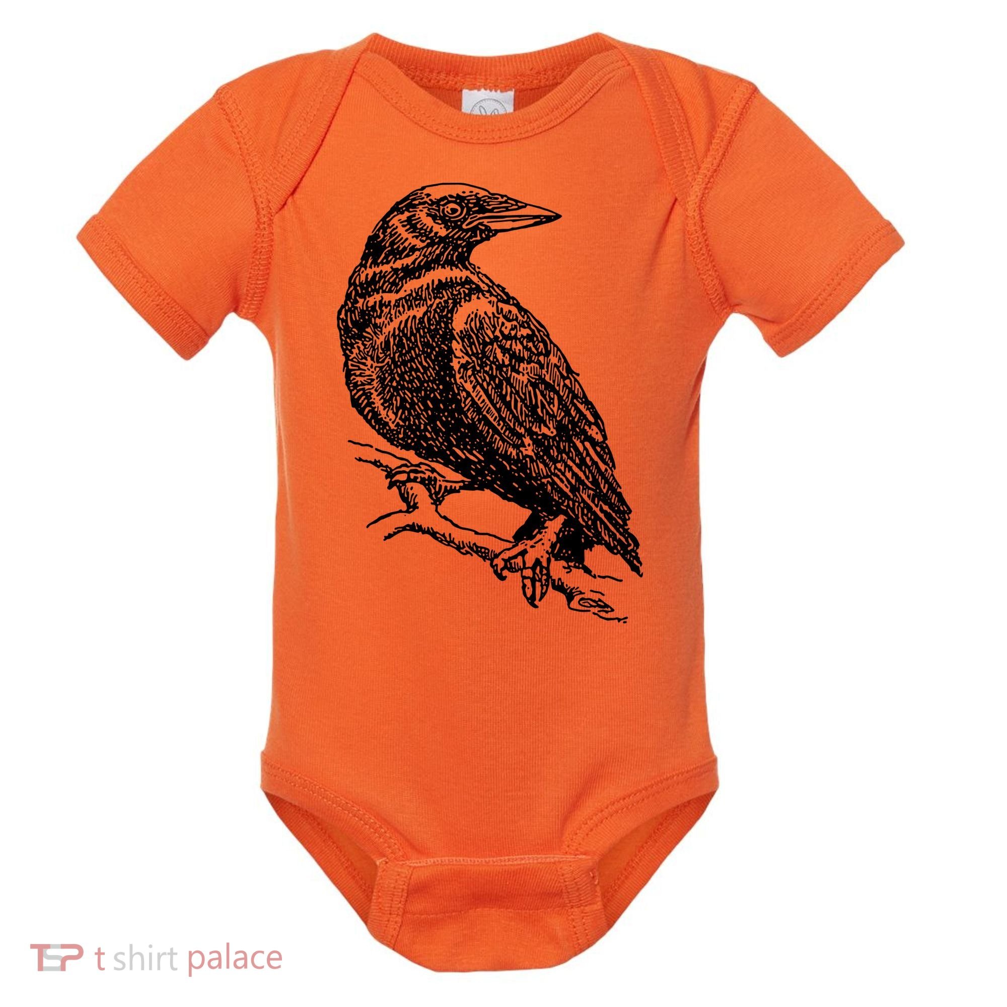 Crow Black Bird Baby Bodysuit
