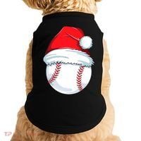 Christmas Baseball Ball Santa Pajama Doggie Tank thumb 0