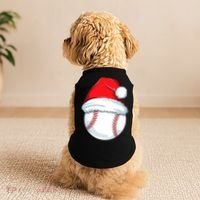 Christmas Baseball Ball Santa Pajama Doggie Tank thumb 2