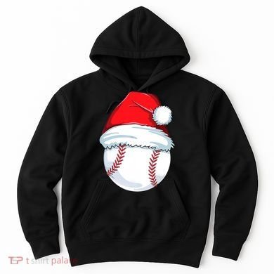 Christmas Baseball Ball Santa Pajama Hoodie