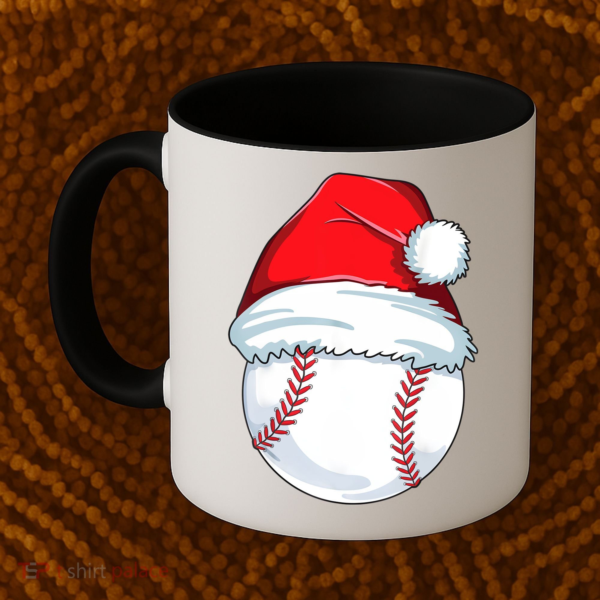 Christmas Baseball Ball Santa Pajama Coffee Mug