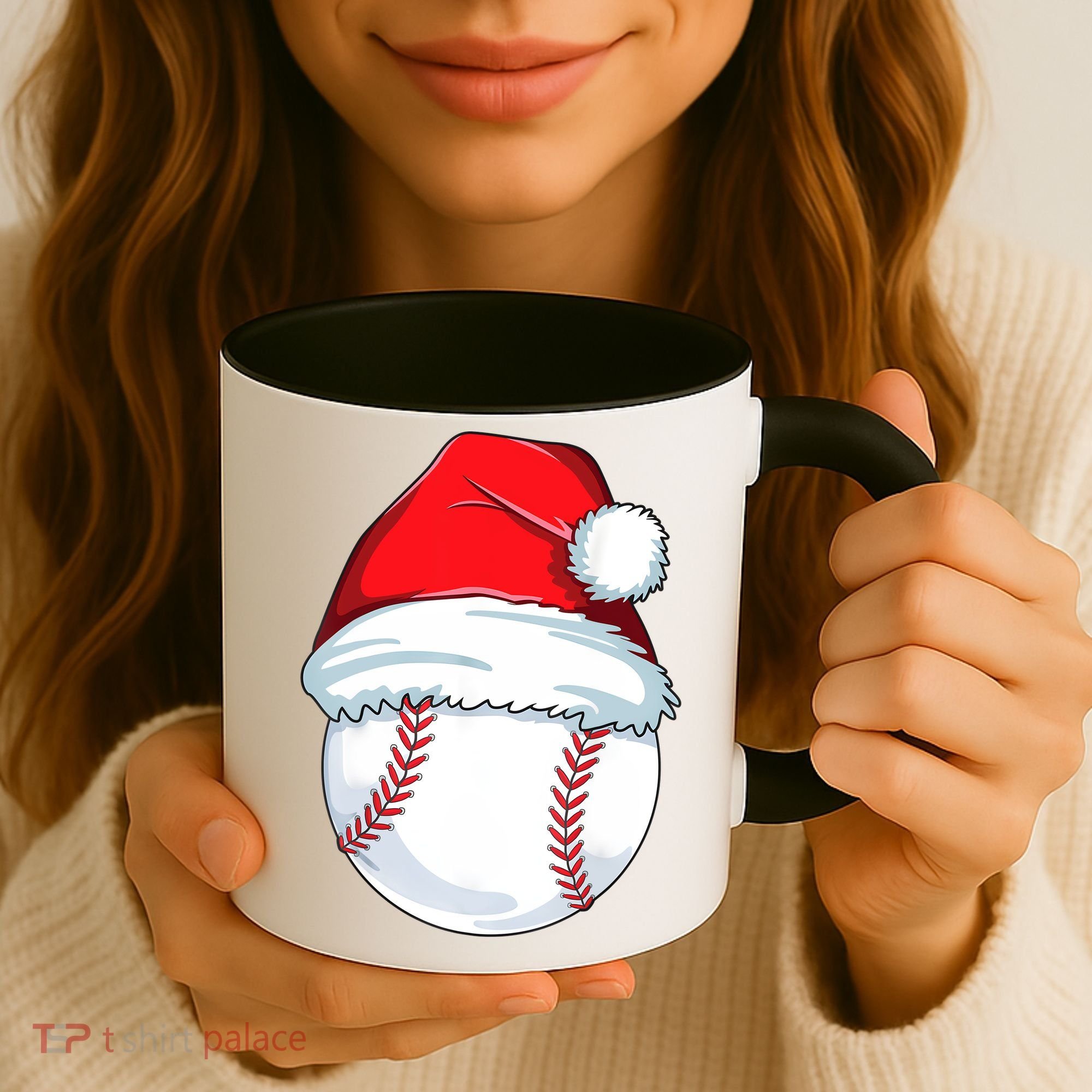 Christmas Baseball Ball Santa Pajama Coffee Mug