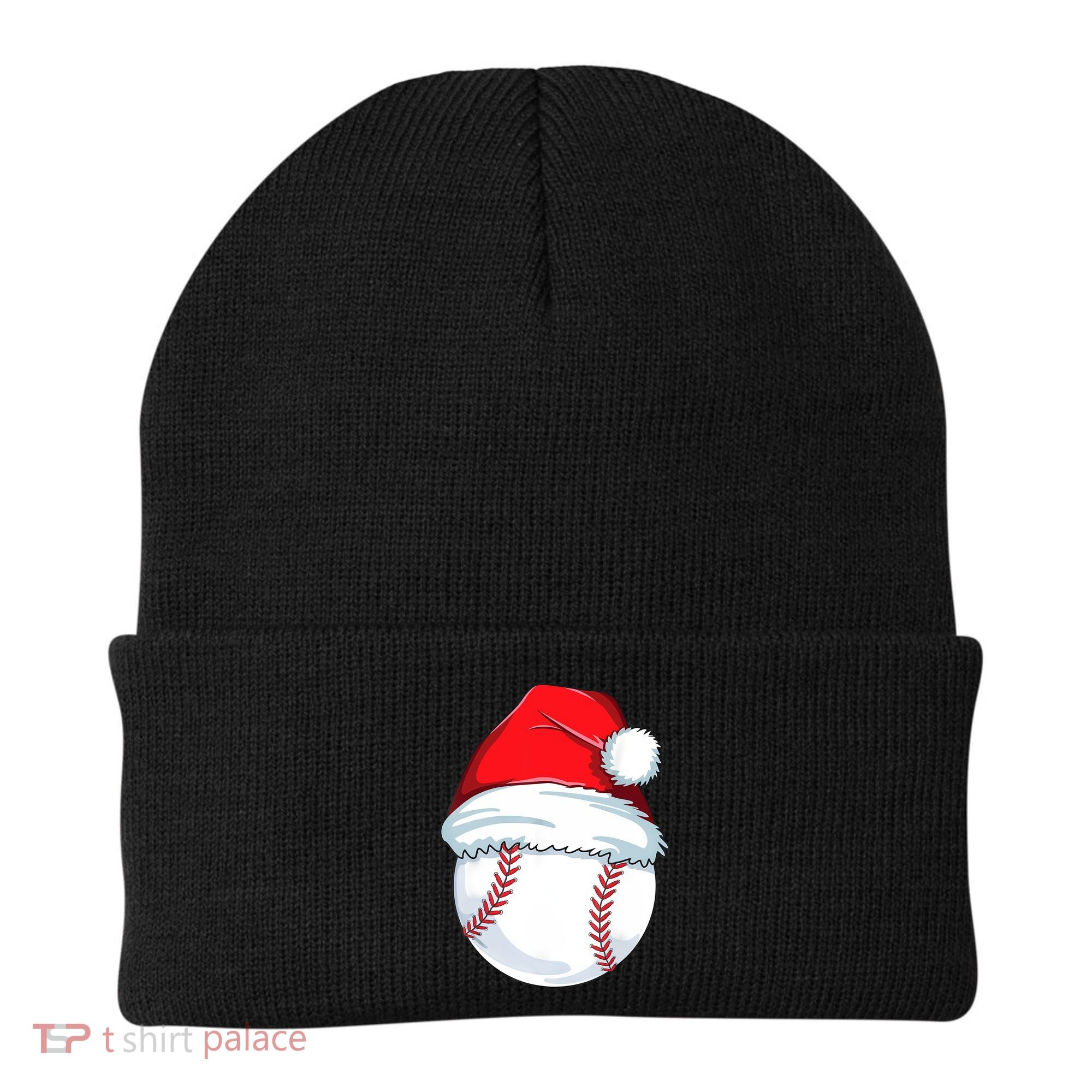 Christmas Baseball Ball Santa Pajama Beanie