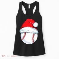 Christmas Baseball Ball Santa Pajama Women's Tank Top thumb 0