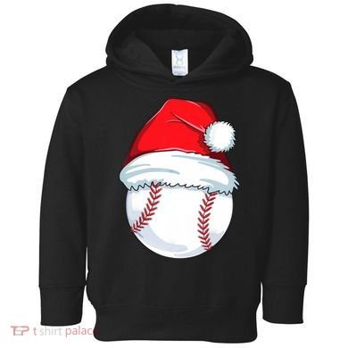 Christmas Baseball Ball Santa Pajama Toddler Hoodie
