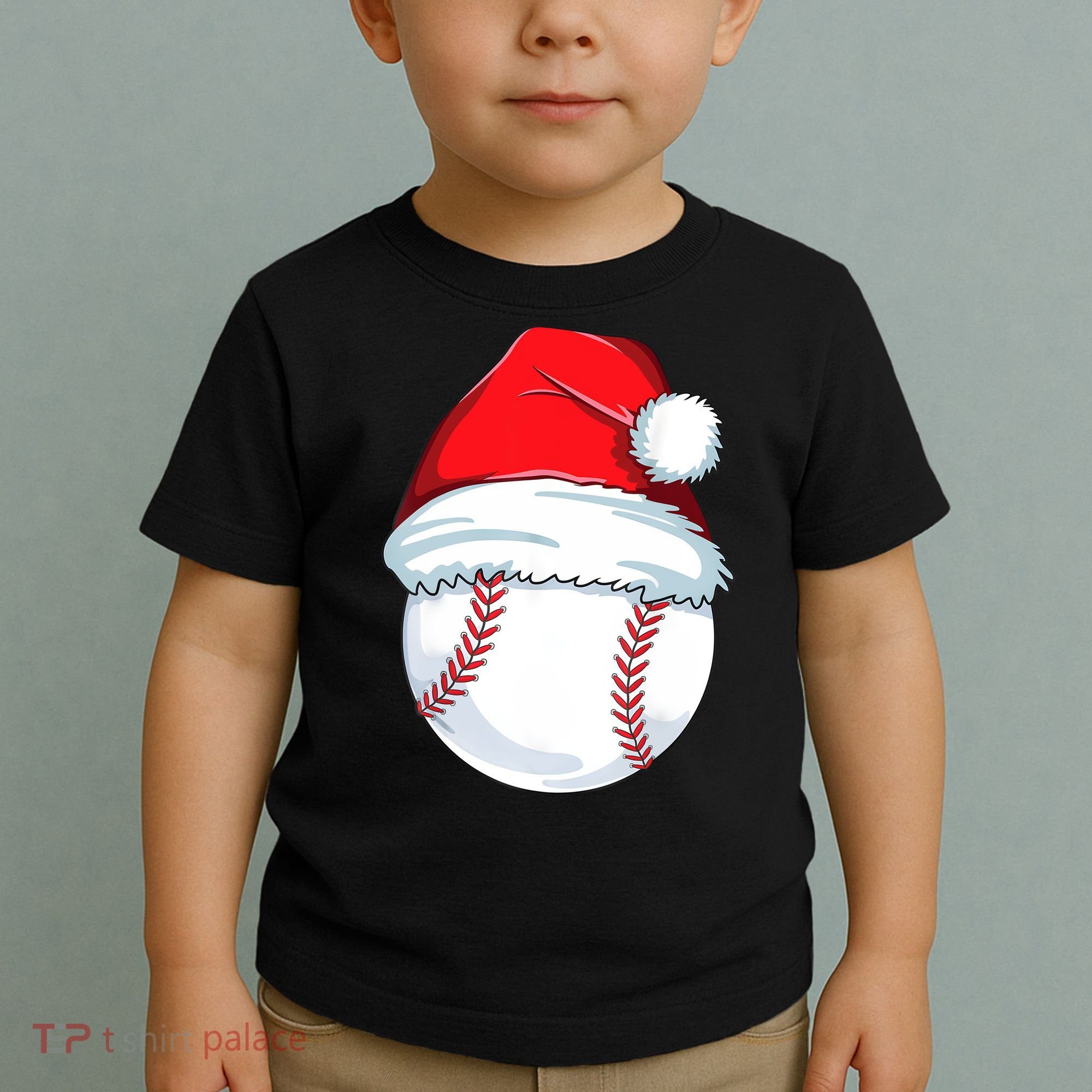 Christmas Baseball Ball Santa Pajama Toddler T-Shirt