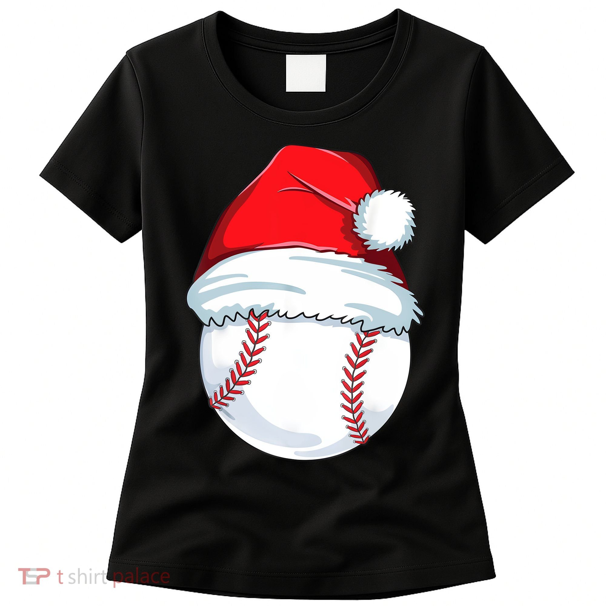 Christmas Baseball Ball Santa Pajama Women's T-Shirt