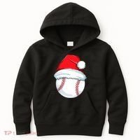 Christmas Baseball Ball Santa Pajama Kids Hoodie thumb 0