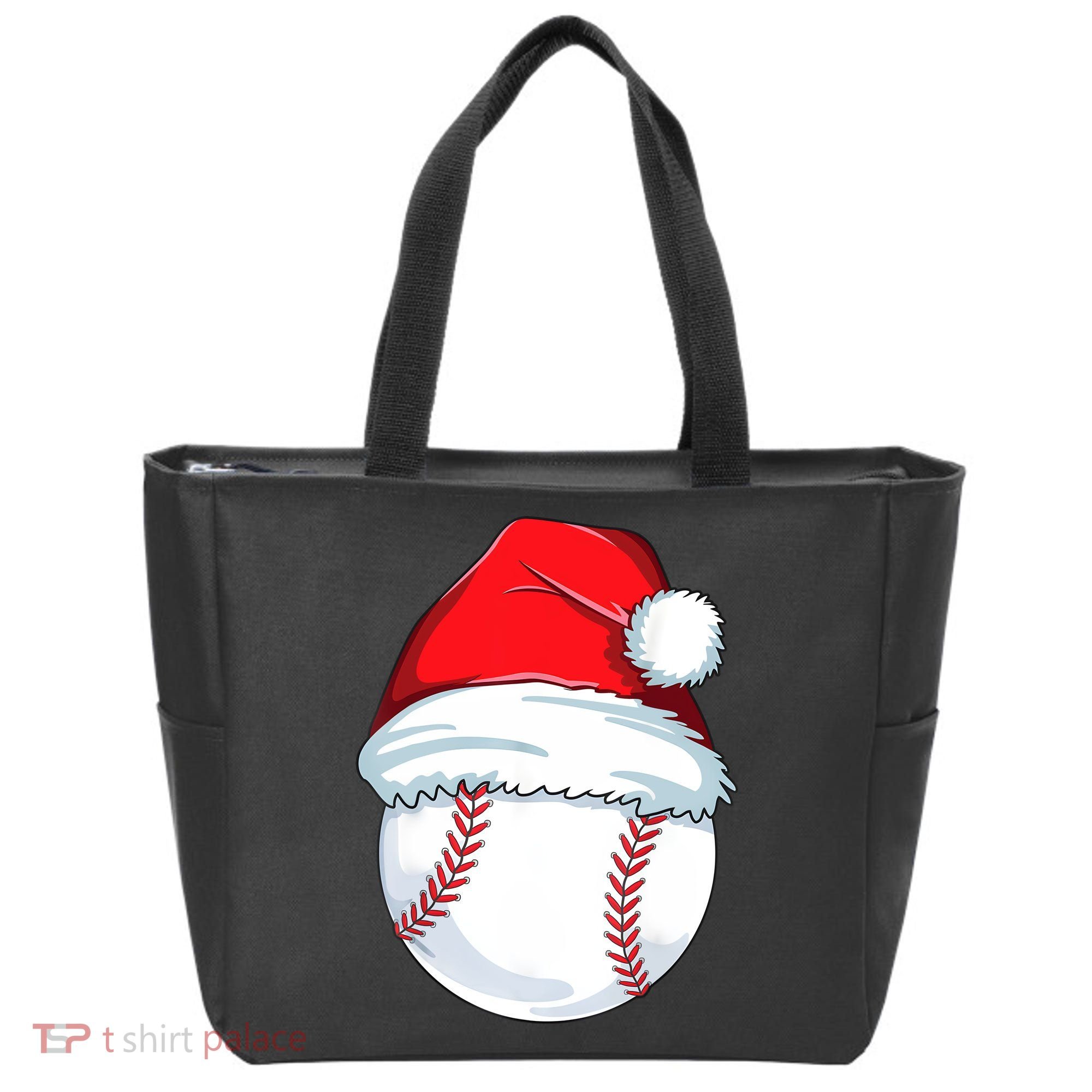 Christmas Baseball Ball Santa Pajama Tote Bag