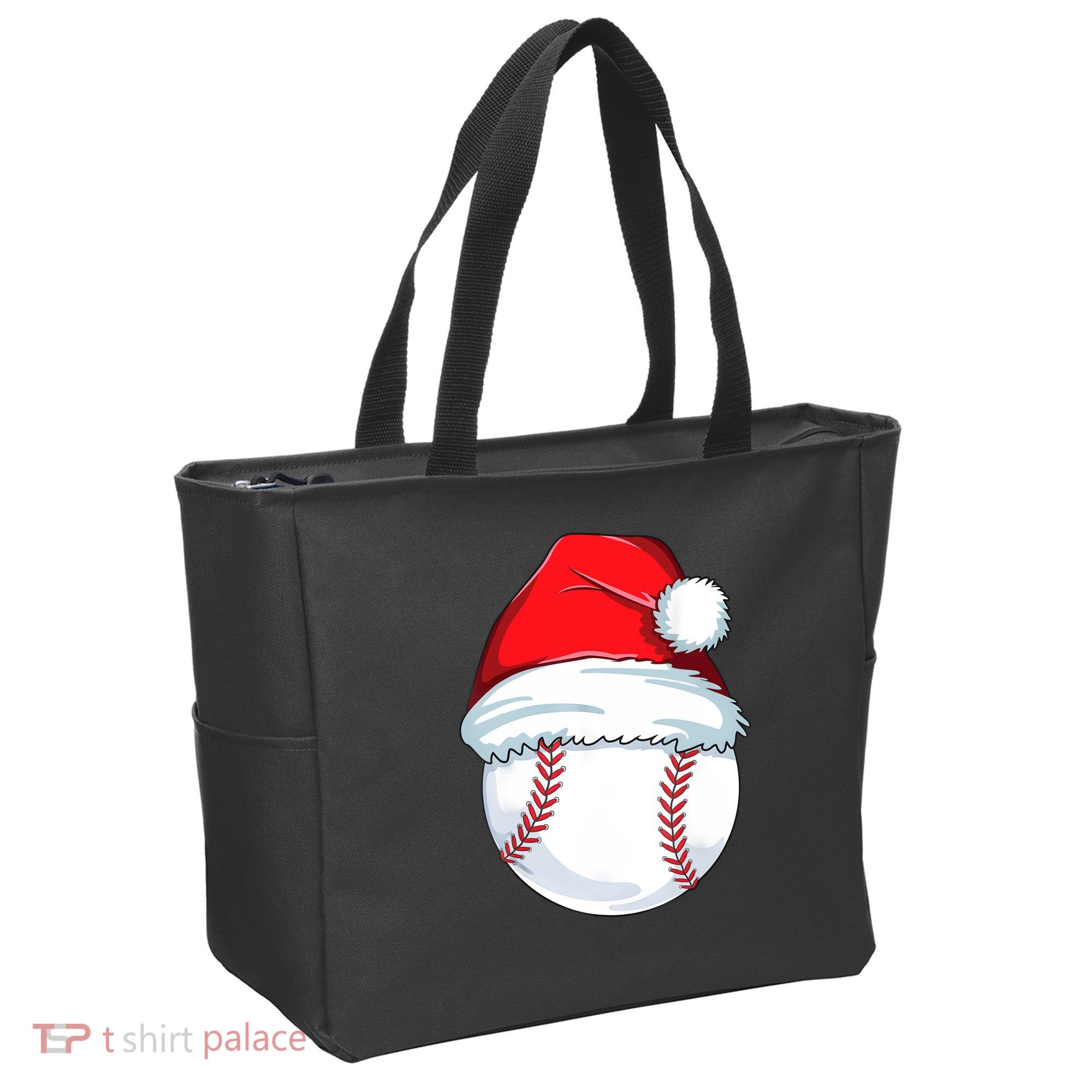 Christmas Baseball Ball Santa Pajama Tote Bag