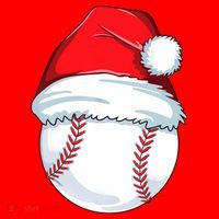 Christmas Baseball Ball Santa Pajama Santa Hat thumb 1