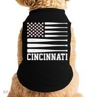 Cincinnati Baseball Bat American Flag Doggie Tank thumb 0