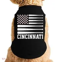 Cincinnati Baseball Bat American Flag Doggie Tank thumb 0