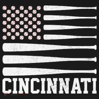 Cincinnati Baseball Bat American Flag USA-Made Doggie Bandana thumb 2