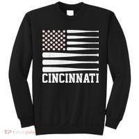 Cincinnati Baseball Bat American Flag Sweatshirt thumb 0