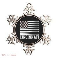 Cincinnati Baseball Bat American Flag Ornament thumb 0