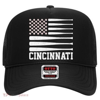 Cincinnati Baseball Bat American Flag Hat