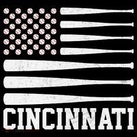 Cincinnati Baseball Bat American Flag Visor thumb 3