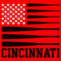 Cincinnati Baseball Bat American Flag Santa Hat thumb 1