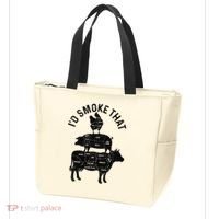 Chef Butcher BBQ I'd Smoke That Pork Beef Funny Father's Day Tote Bag thumb 3