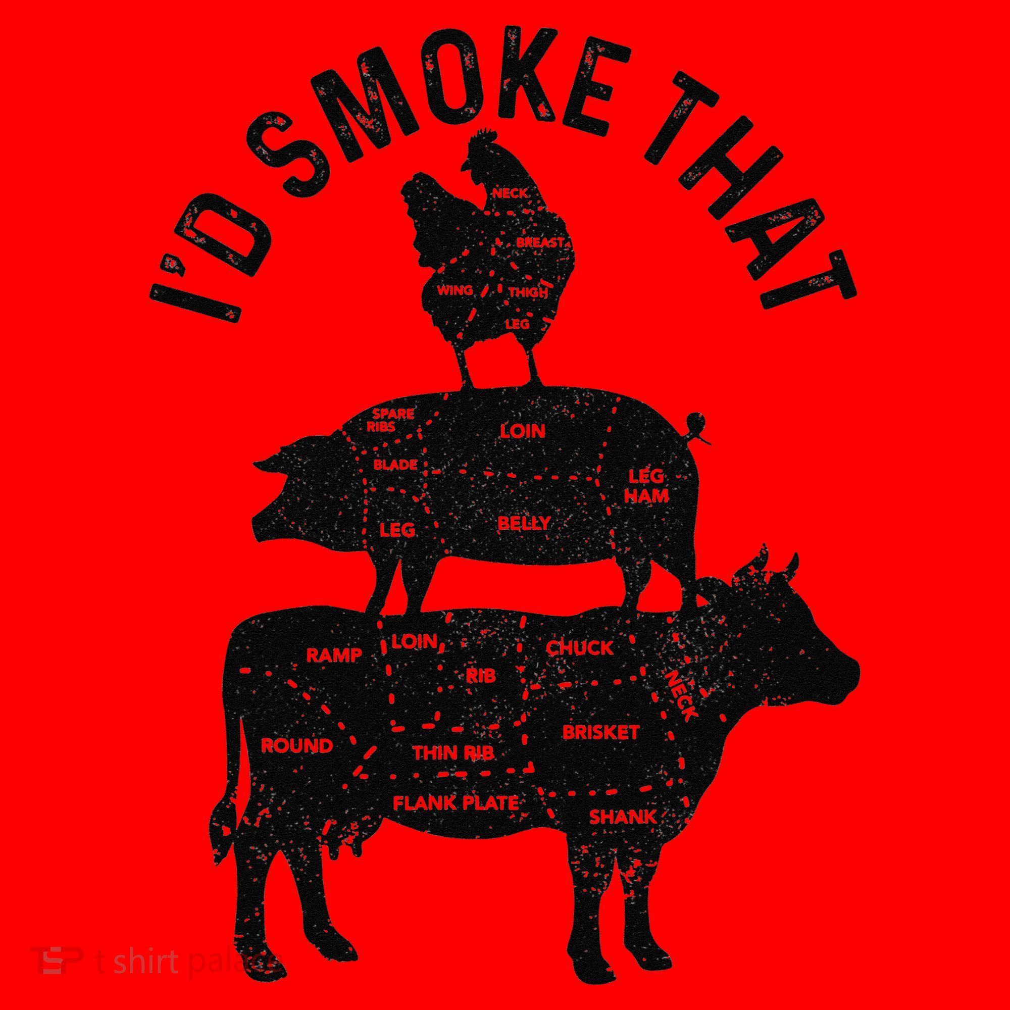 Chef Butcher BBQ I'd Smoke That Pork Beef Funny Father's Day Santa Hat