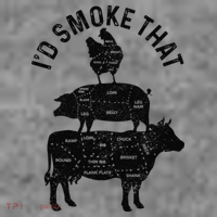 Chef Butcher BBQ I'd Smoke That Pork Beef Funny Father's Day Toddler Hoodie thumb 2