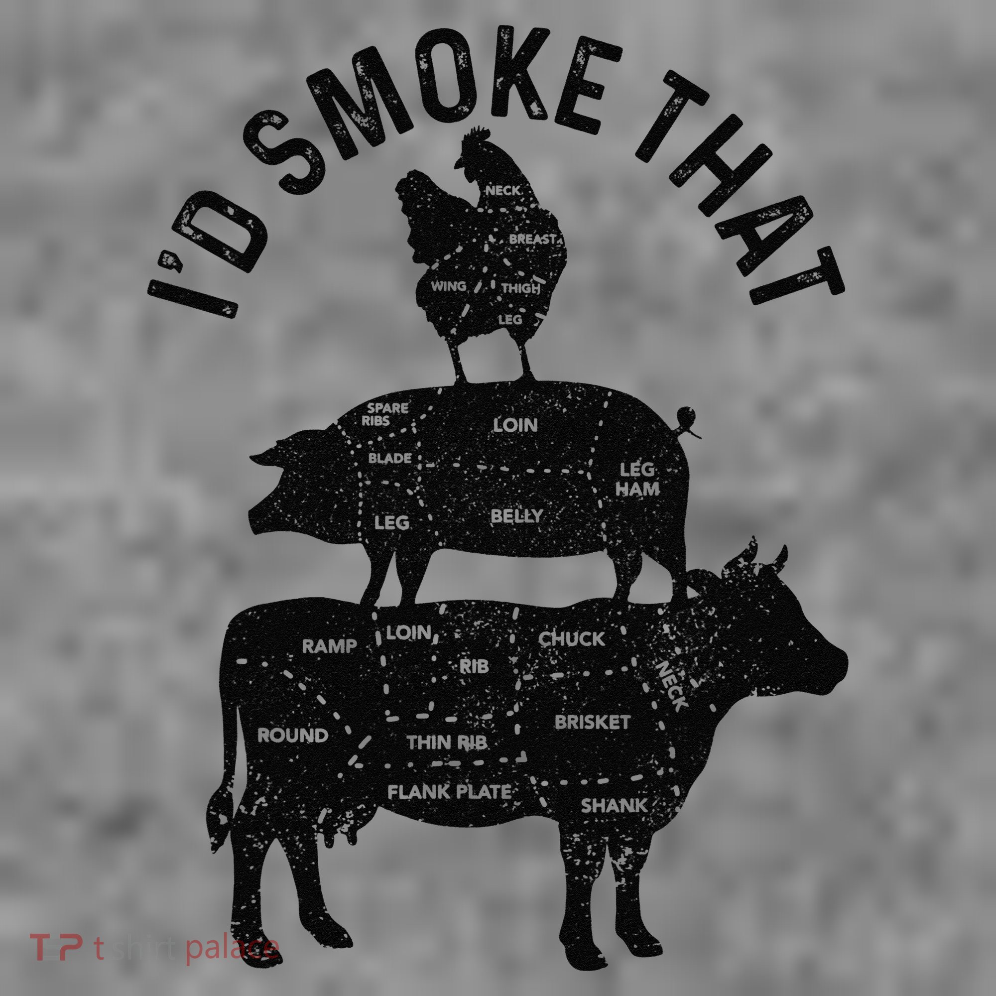 Chef Butcher BBQ I'd Smoke That Pork Beef Funny Father's Day Toddler Hoodie
