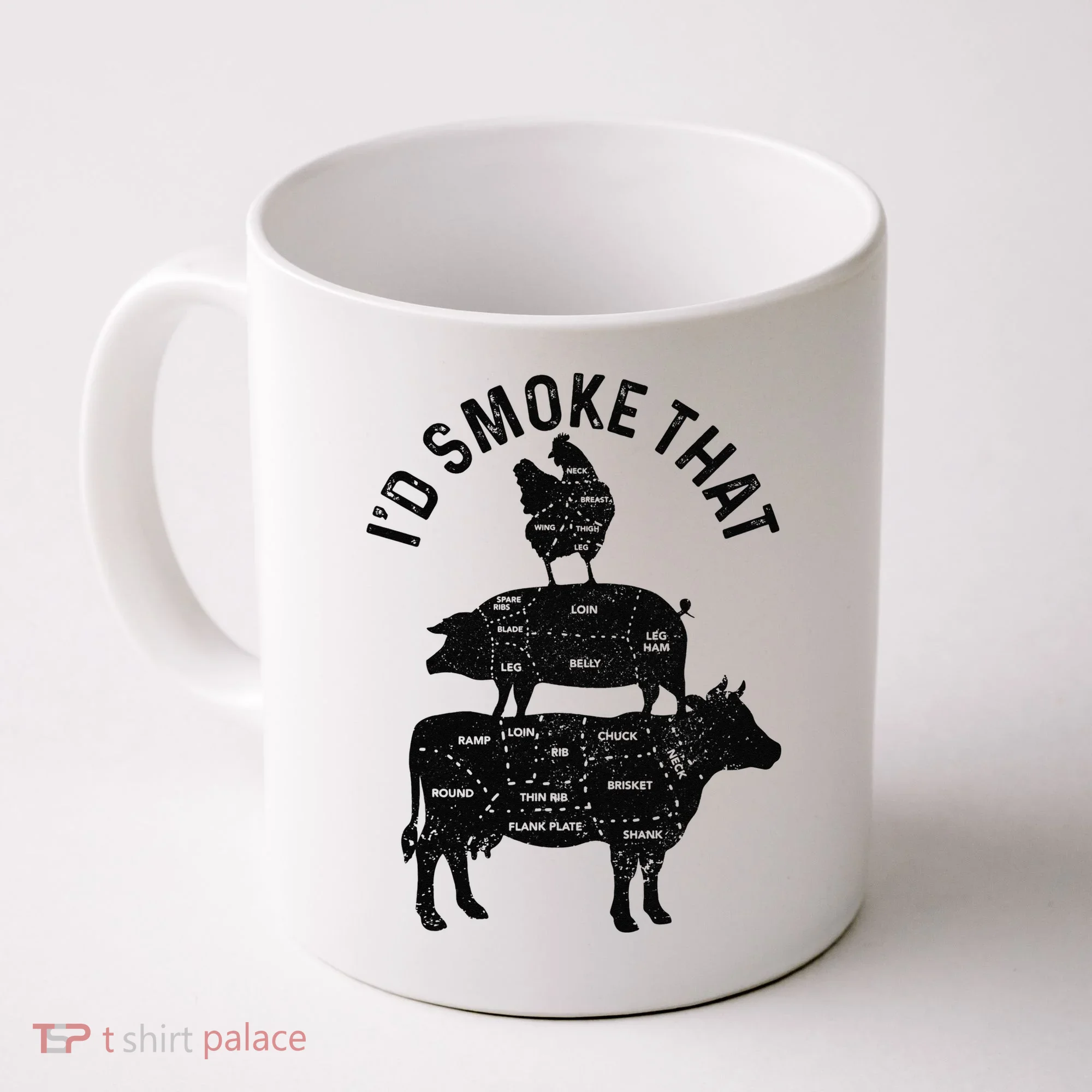 Chef Butcher BBQ I'd Smoke That Pork Beef Funny Father's Day Coffee Mug