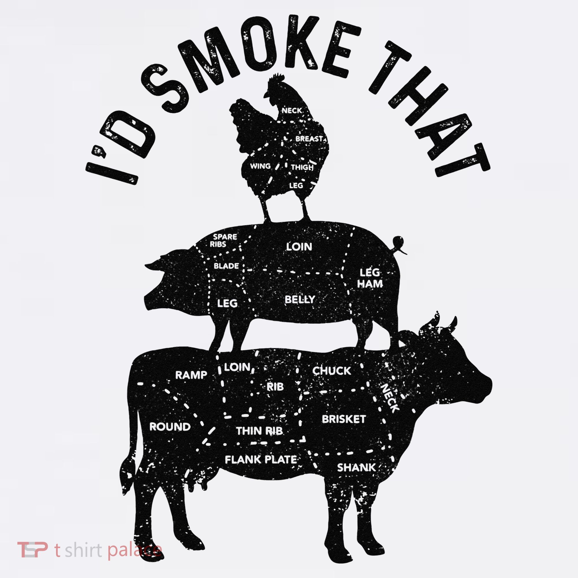 Chef Butcher BBQ I'd Smoke That Pork Beef Funny Father's Day Women's Hoodie
