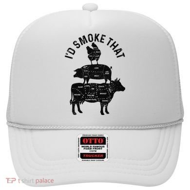 Chef Butcher BBQ I'd Smoke That Pork Beef Funny Father's Day Hat
