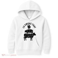 Chef Butcher BBQ I'd Smoke That Pork Beef Funny Father's Day Kids Hoodie thumb 0