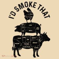 Chef Butcher BBQ Id Smoke That Pork Beef Funny Fathers Day Tote Bag thumb 4