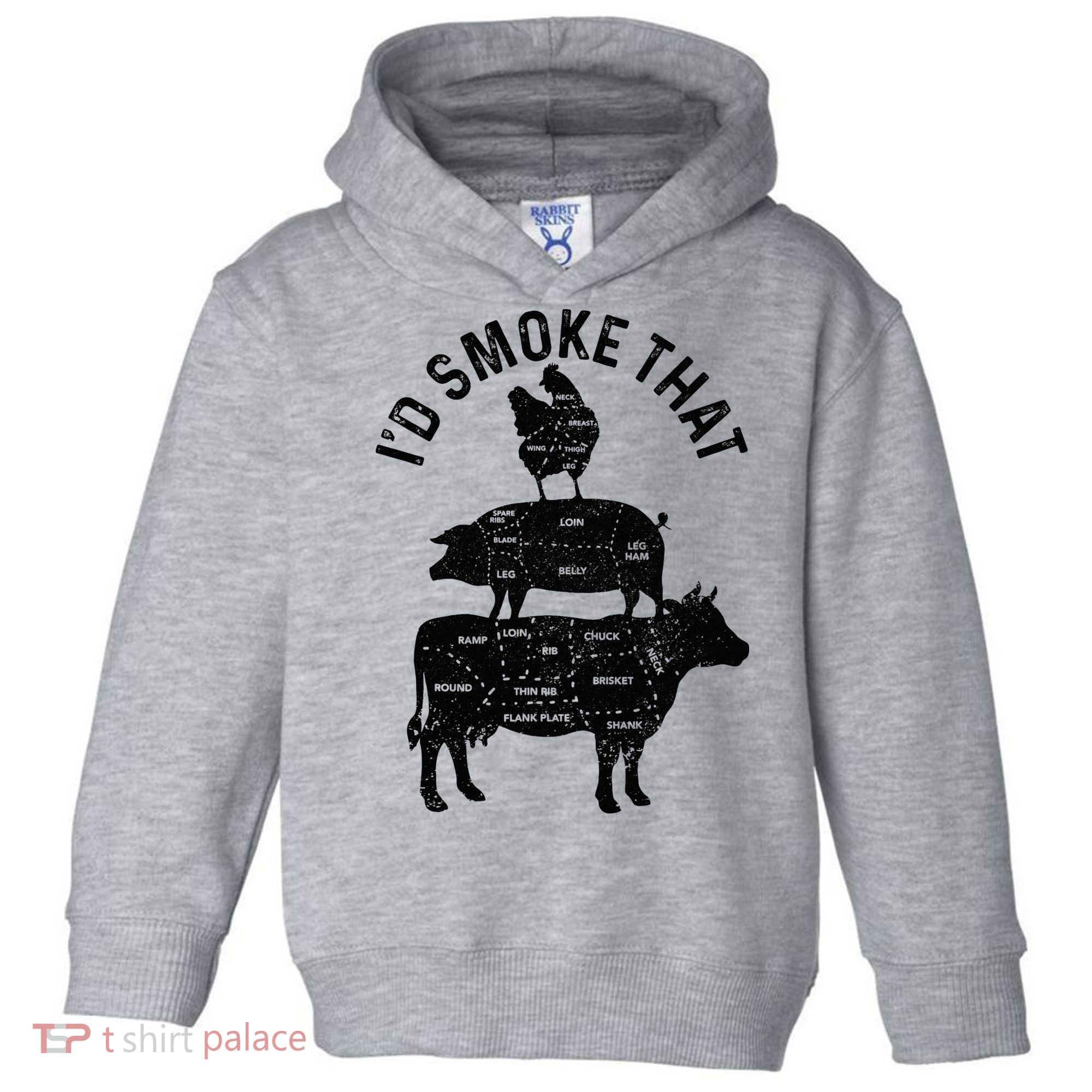 Chef Butcher BBQ Id Smoke That Pork Beef Funny Fathers Day Toddler Hoodie