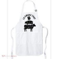 Chef Butcher BBQ Id Smoke That Pork Beef Funny Fathers Day Apron thumb 0
