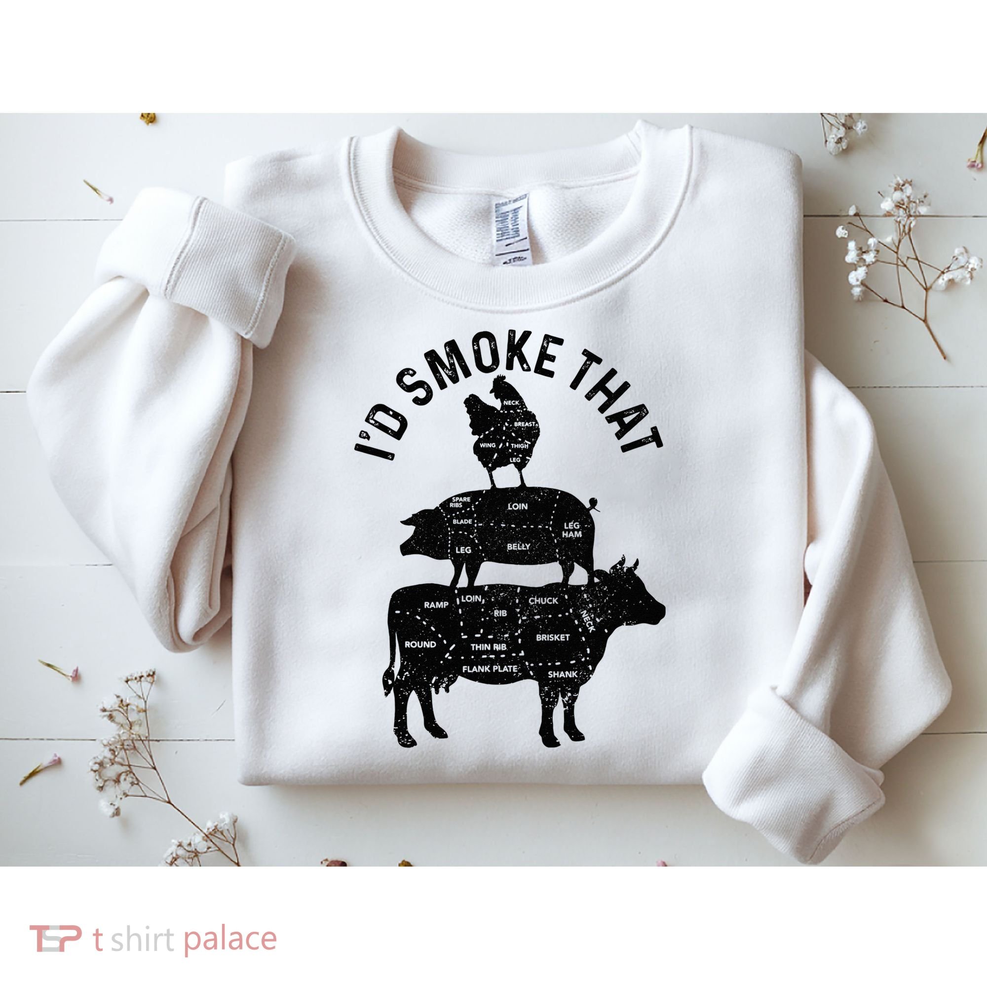 Chef Butcher BBQ Id Smoke That Pork Beef Funny Fathers Day Sweatshirt