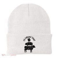 Chef Butcher BBQ Id Smoke That Pork Beef Funny Fathers Day Beanie thumb 0