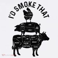 Chef Butcher BBQ Id Smoke That Pork Beef Funny Fathers Day Women's Hoodie thumb 2